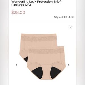 NWT Wonderbra panties M